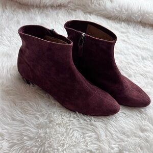 Sudini Deep Burgundy Ankle Booties-Size 6M